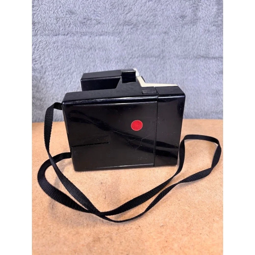 Polaroid OneStep Land Camera Rainbow Stripe with Q-Light Flash Vintage Untested